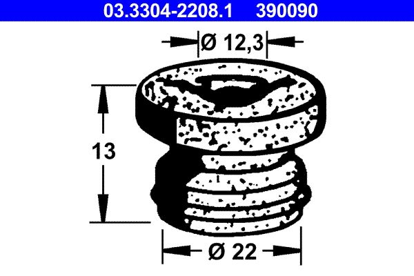 Uzávěr nádržky na brzdovou kapalinu ATE 03.3304-2208.1